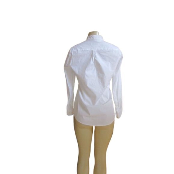 Untuckit White Long Sleeve Button Down Cotton Shirt For Women Size 2 - Picture 5 of 6